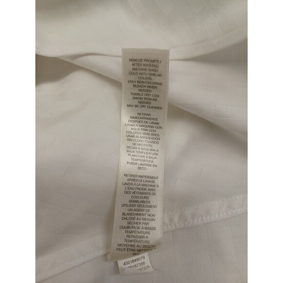 Chicos Button Up White Tunic Top Button Front Long Sleeve Sz 2 (L) Non Iron - Picture 6 of 8